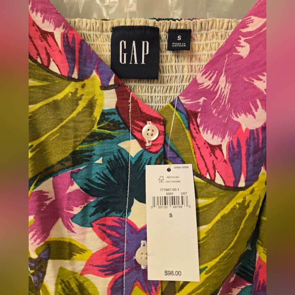 GAP Floral V-Neck Midi Dress - Picture 5 of 5